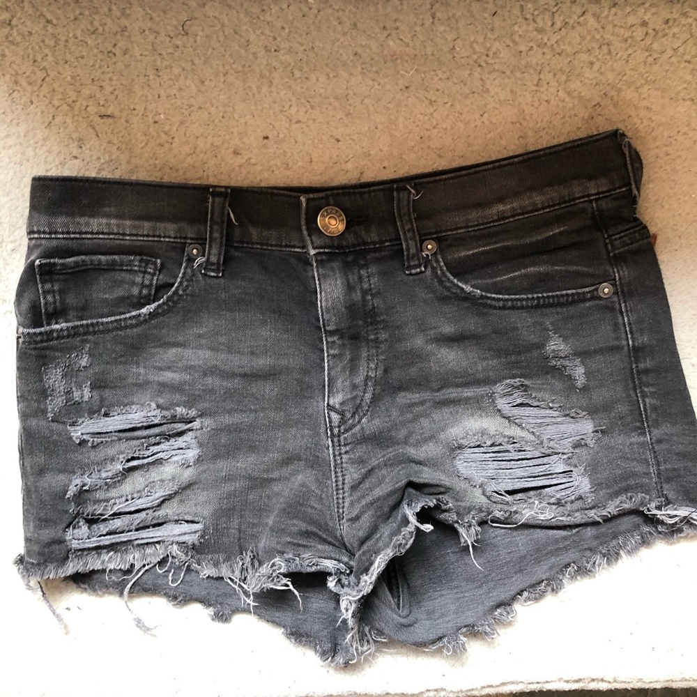 Black Jean Shorts